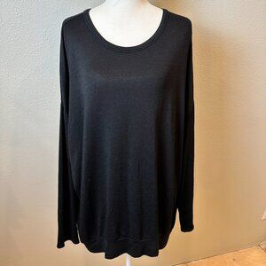 (Aritzia) Wilfred Free Sweater Womens Size L Black Tunic Sweater Casual